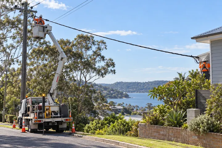 Who is responsible for the power line from the street pole to my house?